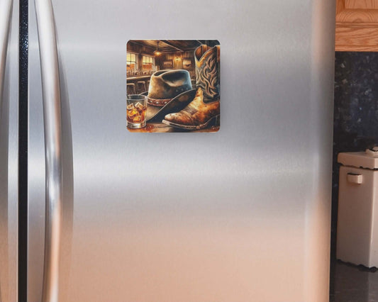 Aimant 3 po x 3 po - Cowboy