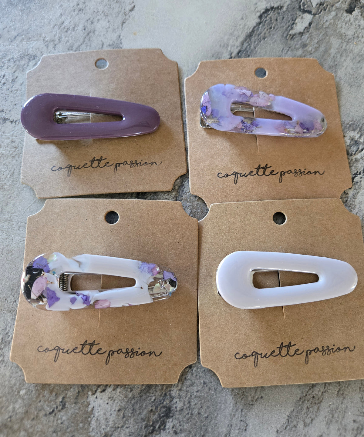 Jolies barettes par Coquette Passion