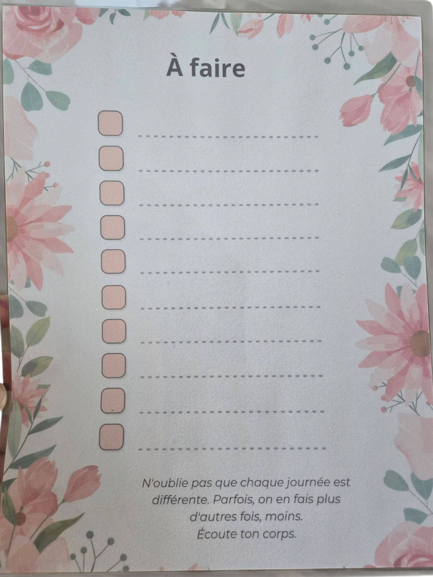 To do list - Fleur et pensée