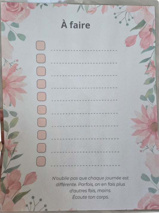 To do list - Fleur et pensée