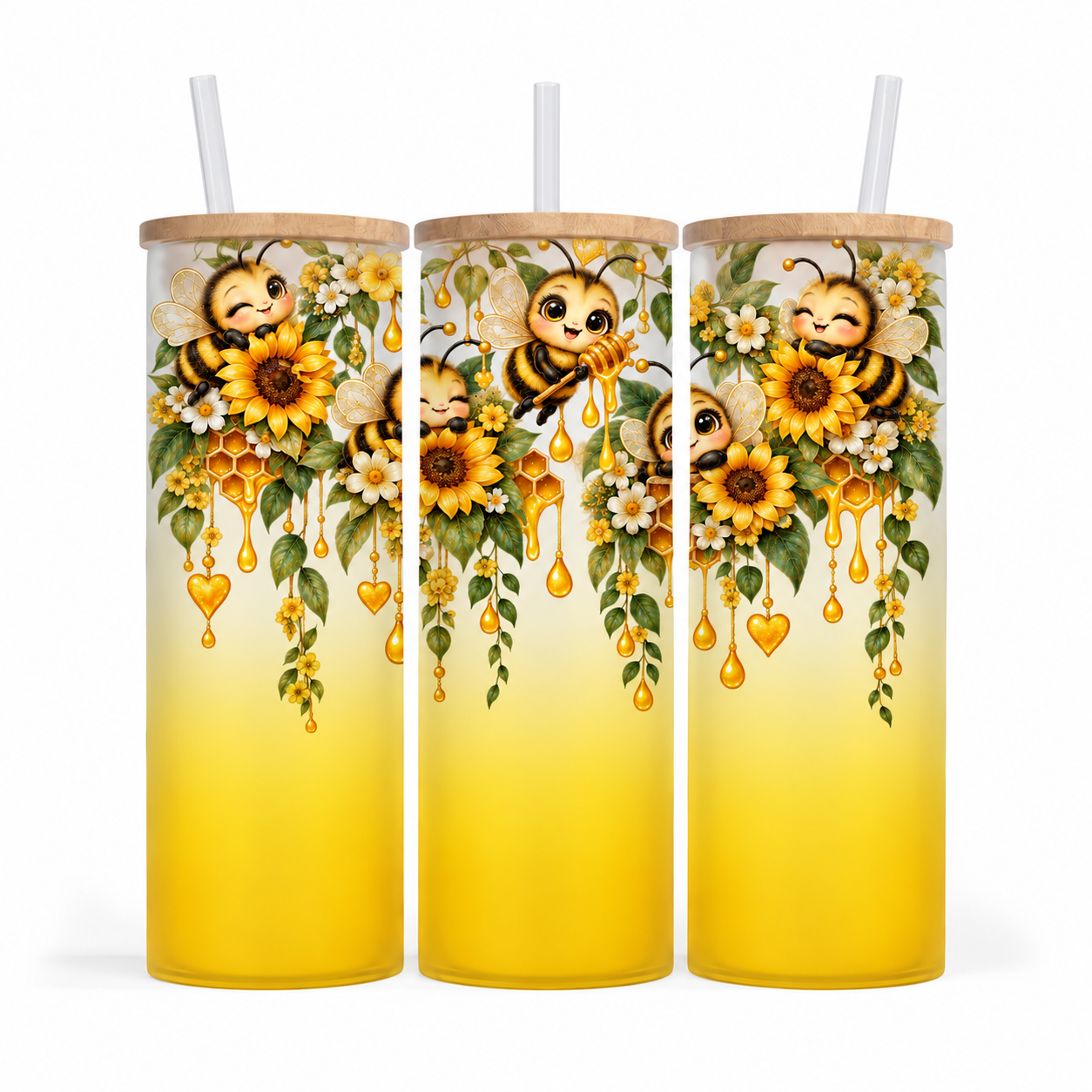 Verre givré 25 oz - Abeilles