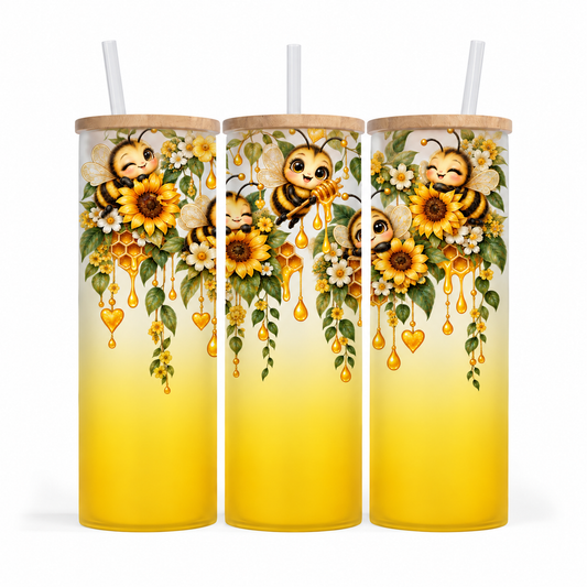 Verre givré 25 oz - Abeilles