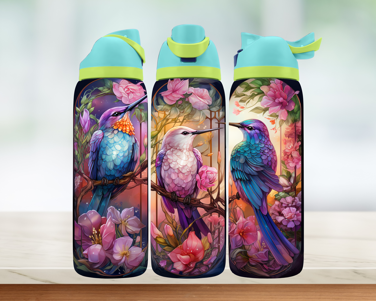 Bouteille style Owala - Oiseau