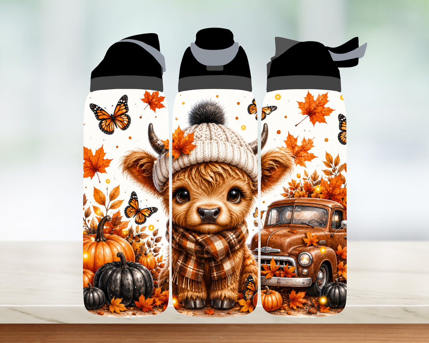 Bouteille Style Owala - Collection d'automne - 24 oz