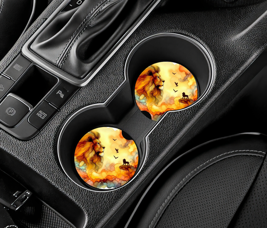 Sous-verre auto - Le lion2