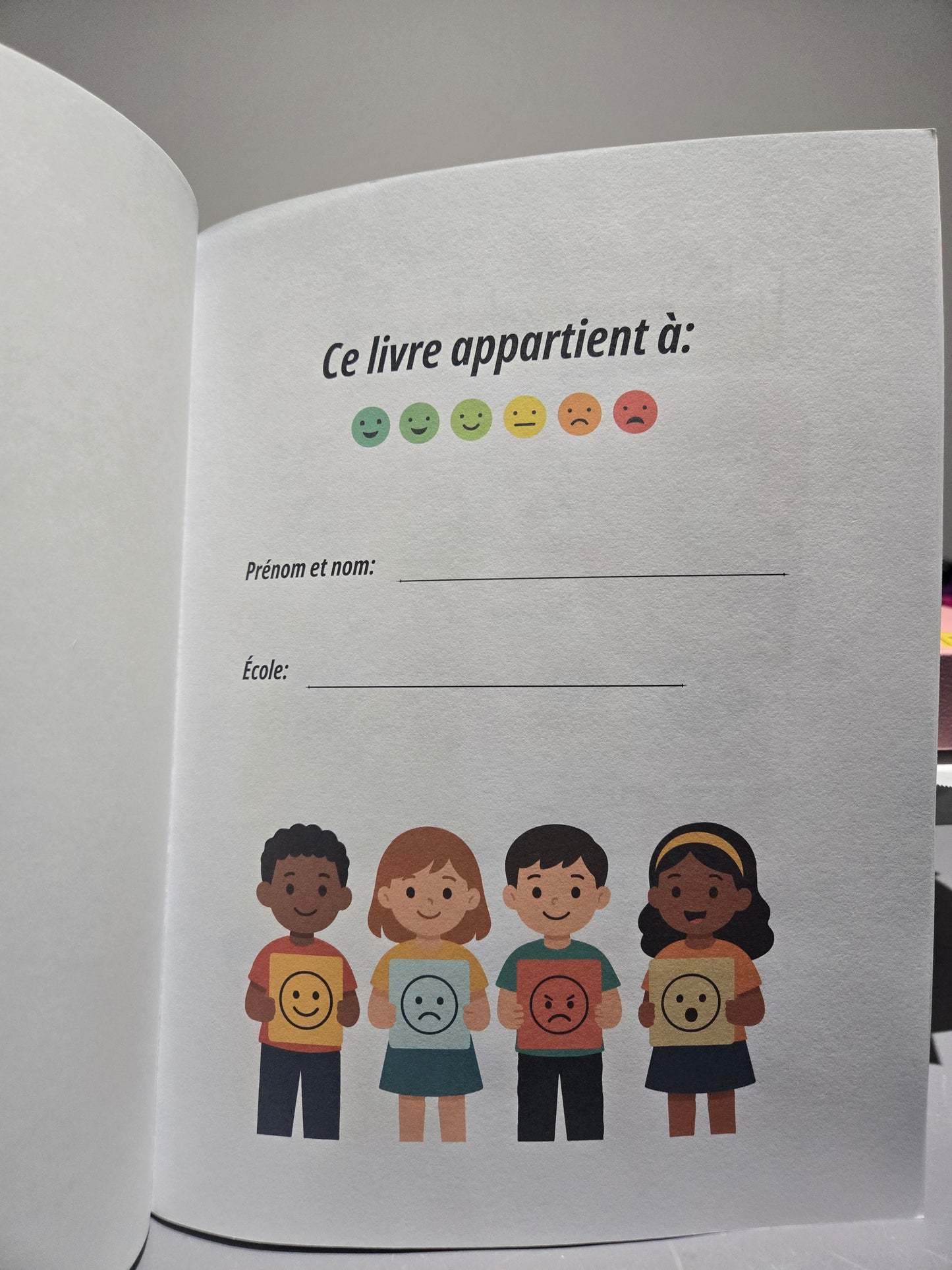 Livre des émotions – à remplir