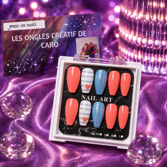 Ensemble de 24 ongles press-on réutilisables - Le Classique