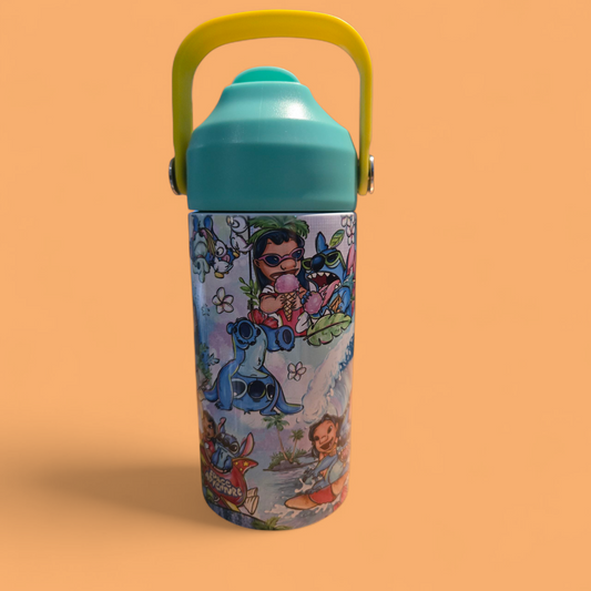 Gourde pour enfant - 12 oz (bleu et son amie)