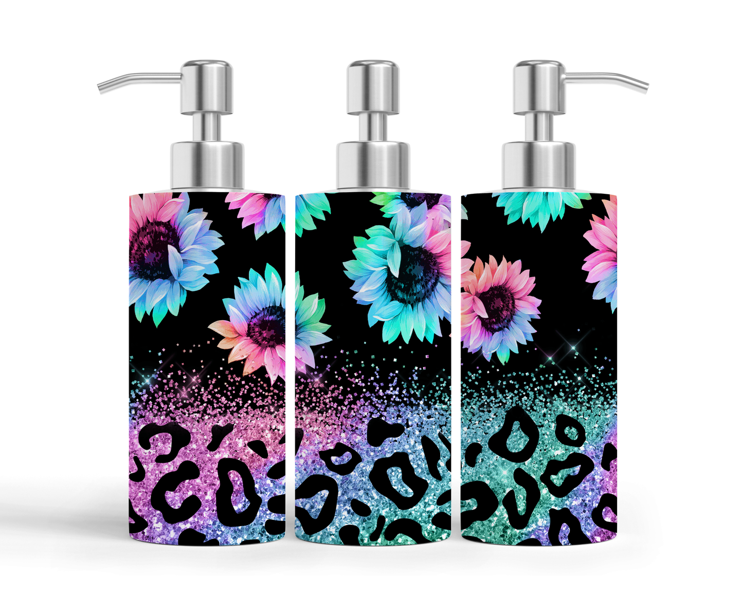 Pompe à savon - Fleurs Néons