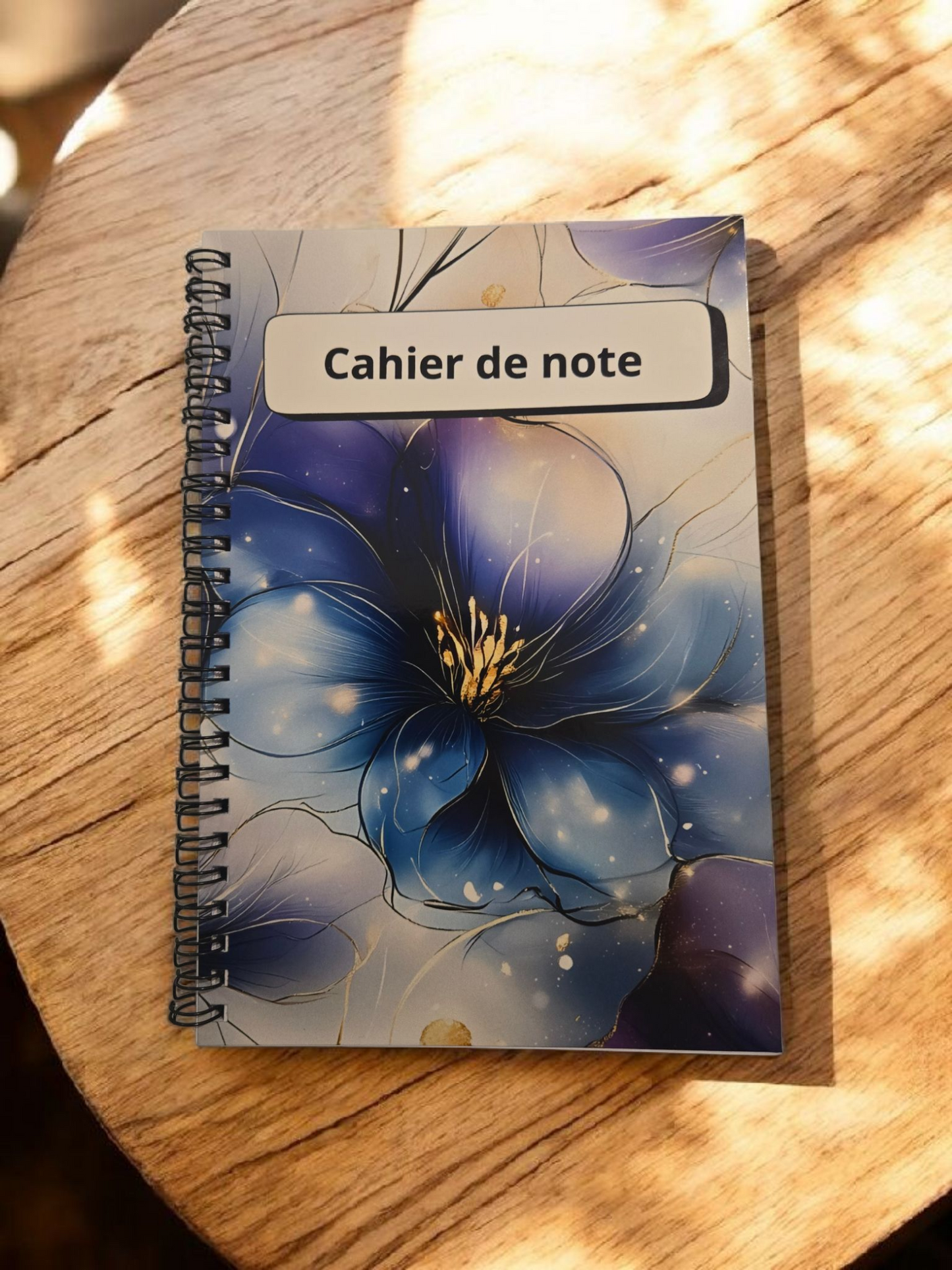 Cahier de note - Fleur bleu