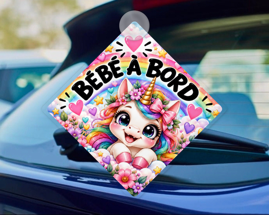 🚗👶 BÉBÉ À BORD – Licorne