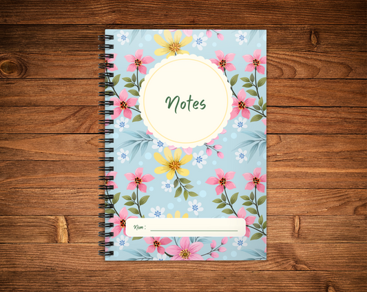Cahier de notes - Fleur rose