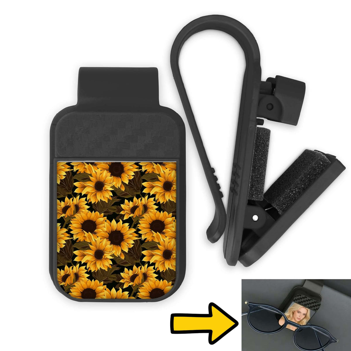 Porte-lunette pour voiture - Champ de tournesol