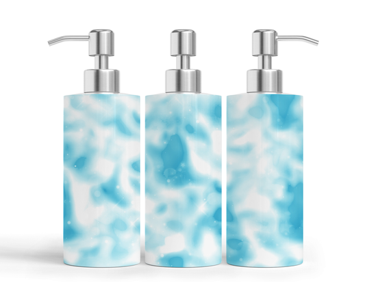 Pompe à savon - bleu et blanc