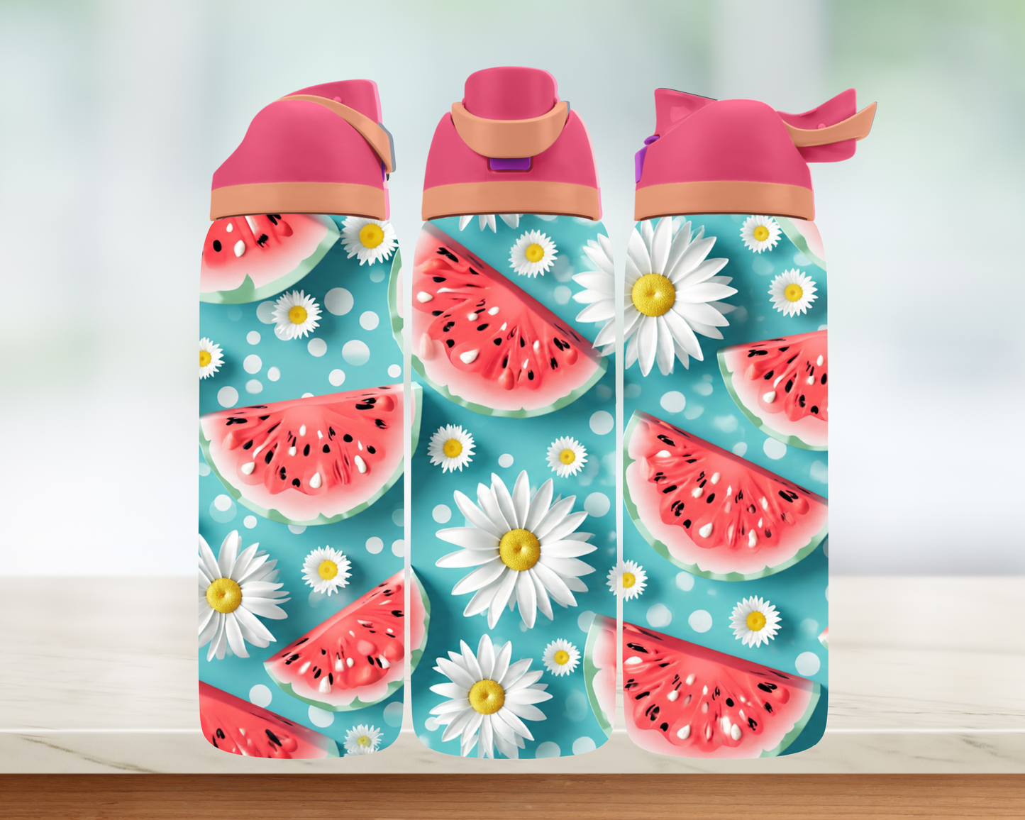 Bouteille style Owala - Melons et fleurs