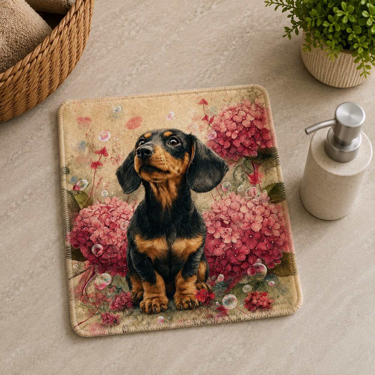 Débarbouillette ultra douce - Chien Bruns et Noirs