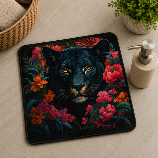 Débarbouillette ultra douce - Panthère noir