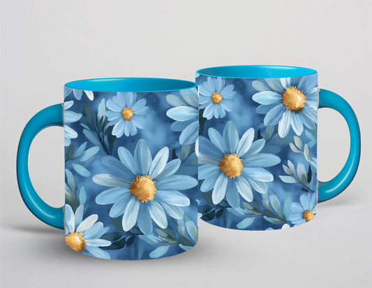 Tasse bleu - Fleurs bleu