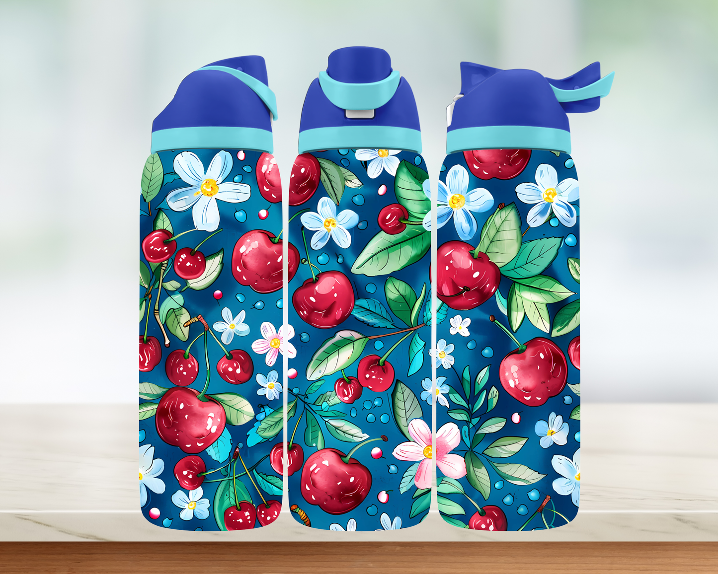 Bouteille style Owala - Cerises