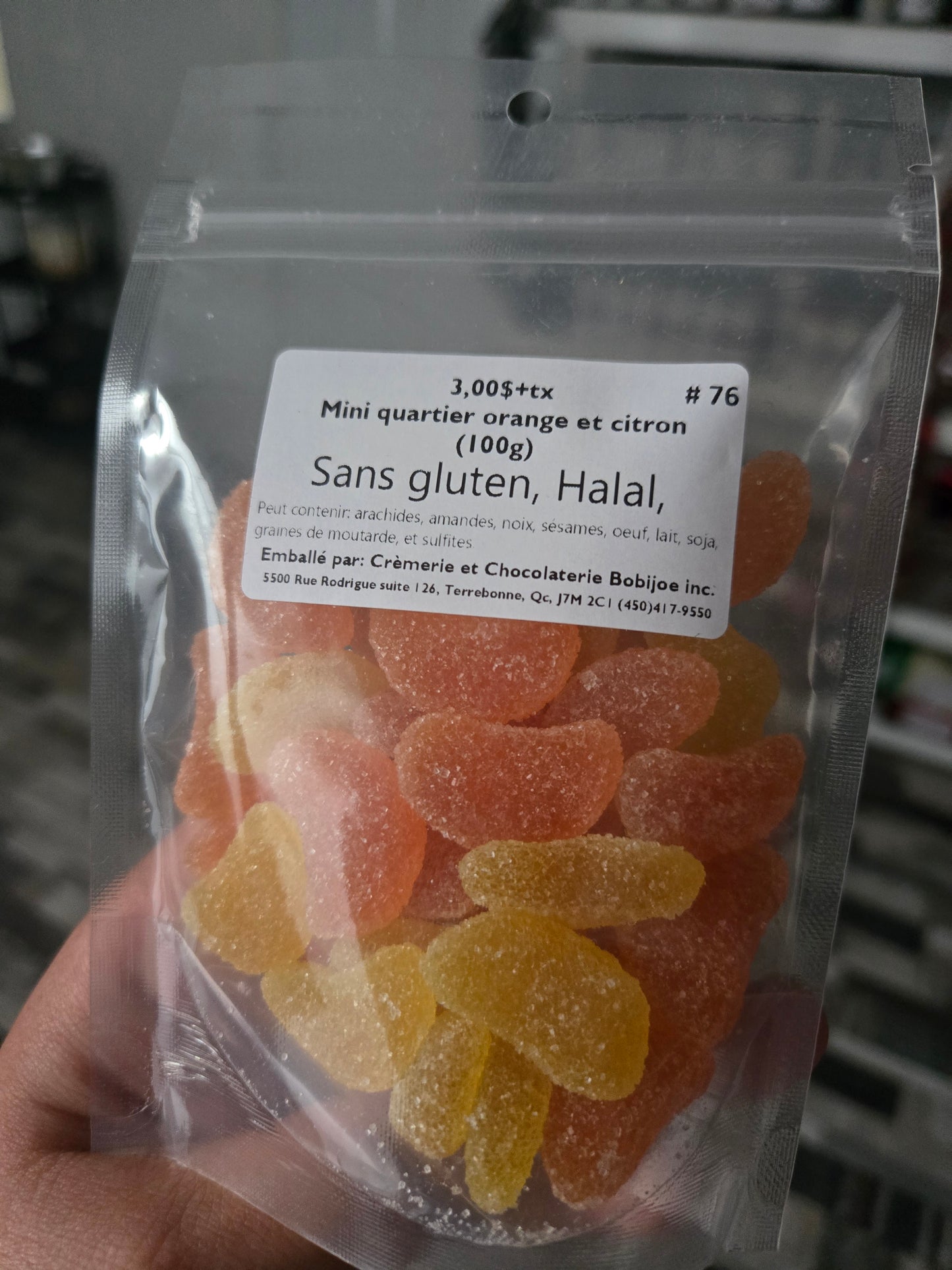 Bonbon - Mini quartier orange & citron