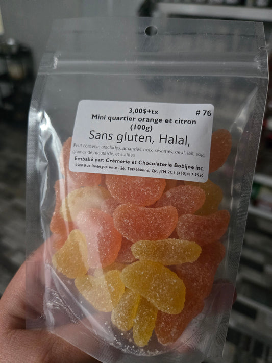 Bonbon - Mini quartier orange & citron