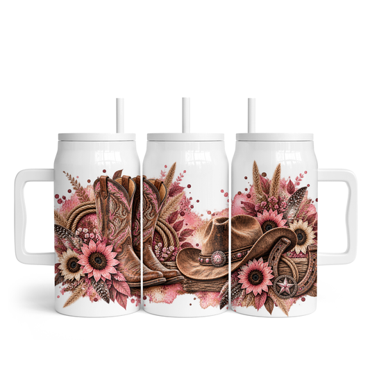 Tasse isotherme 50 oz - Country girl, rose !