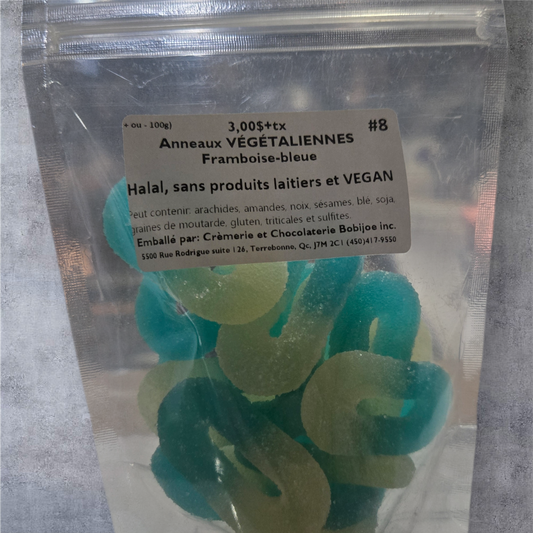 Bonbon - Anneau framboise bleu (VEGAN)