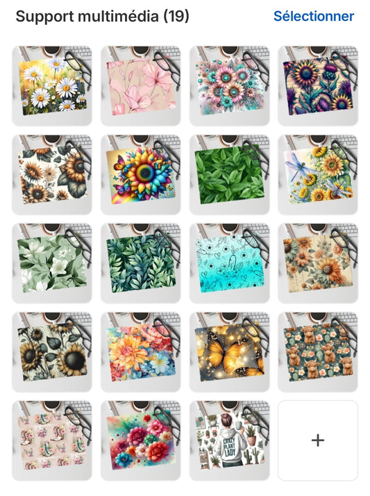 Linge lunette -  fleur