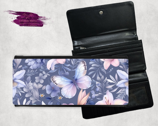 Porte-feuille - Papillon mauve