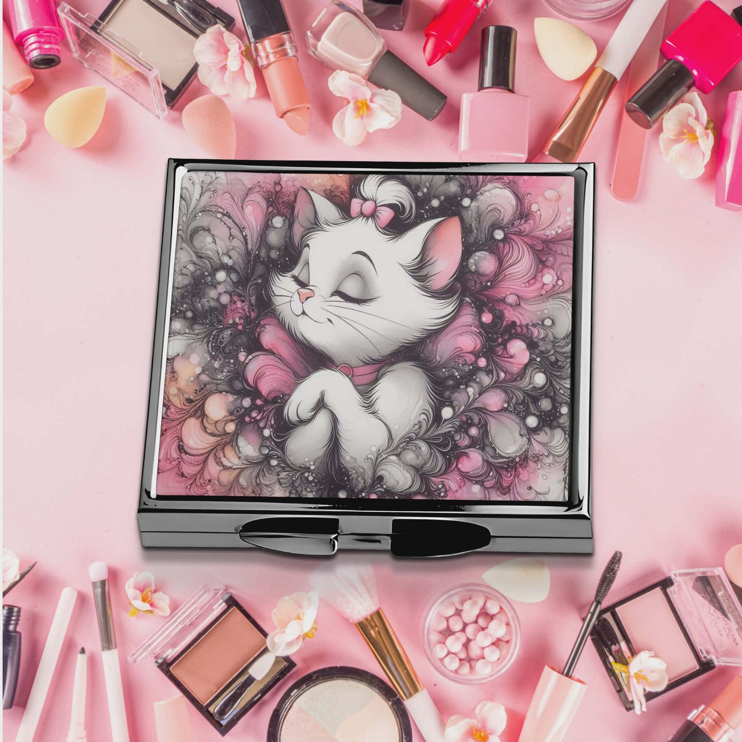 Miroir de poche - Personnage Chat