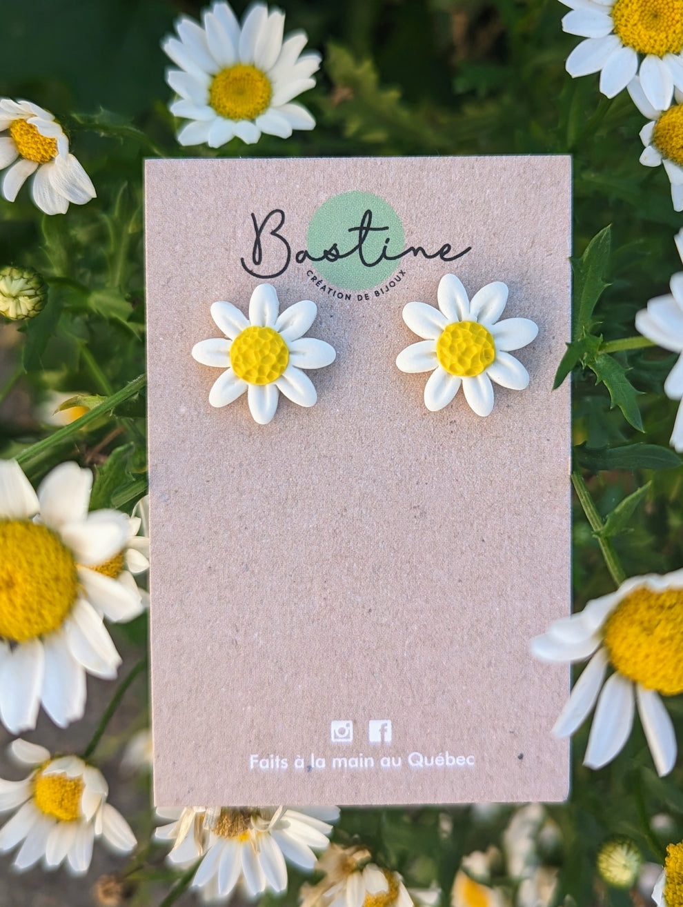 Boucles d'oreilles - Marguerite