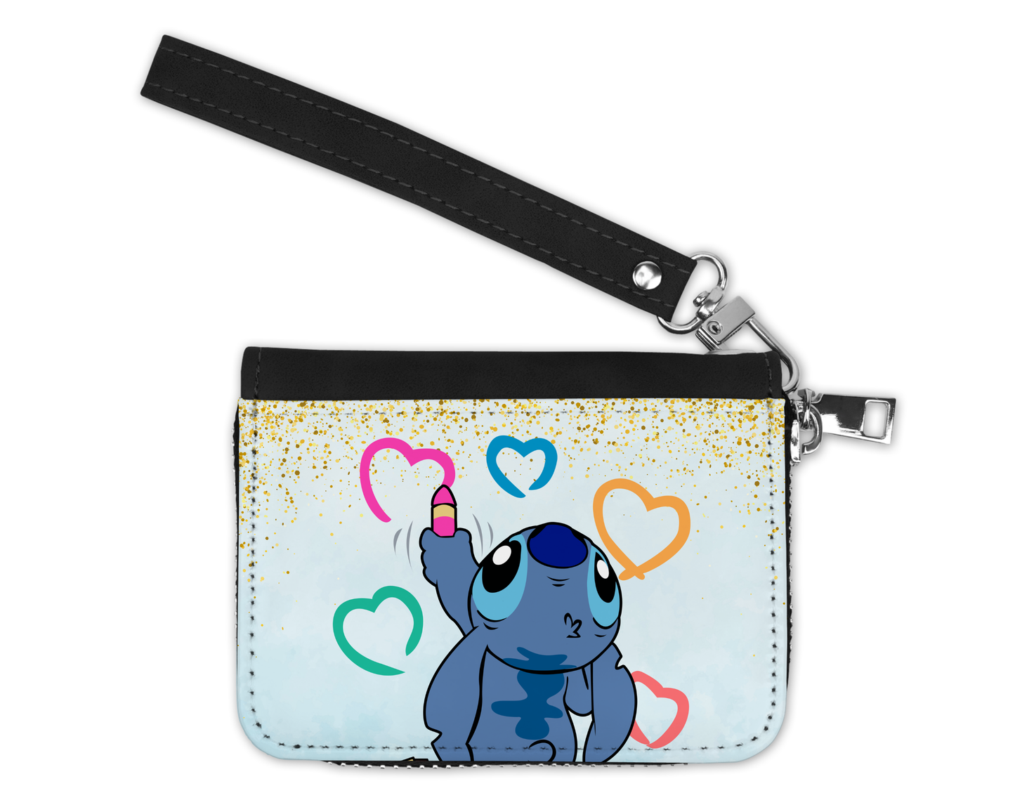 Petit Porte-Monnaie - Bleu et coeur