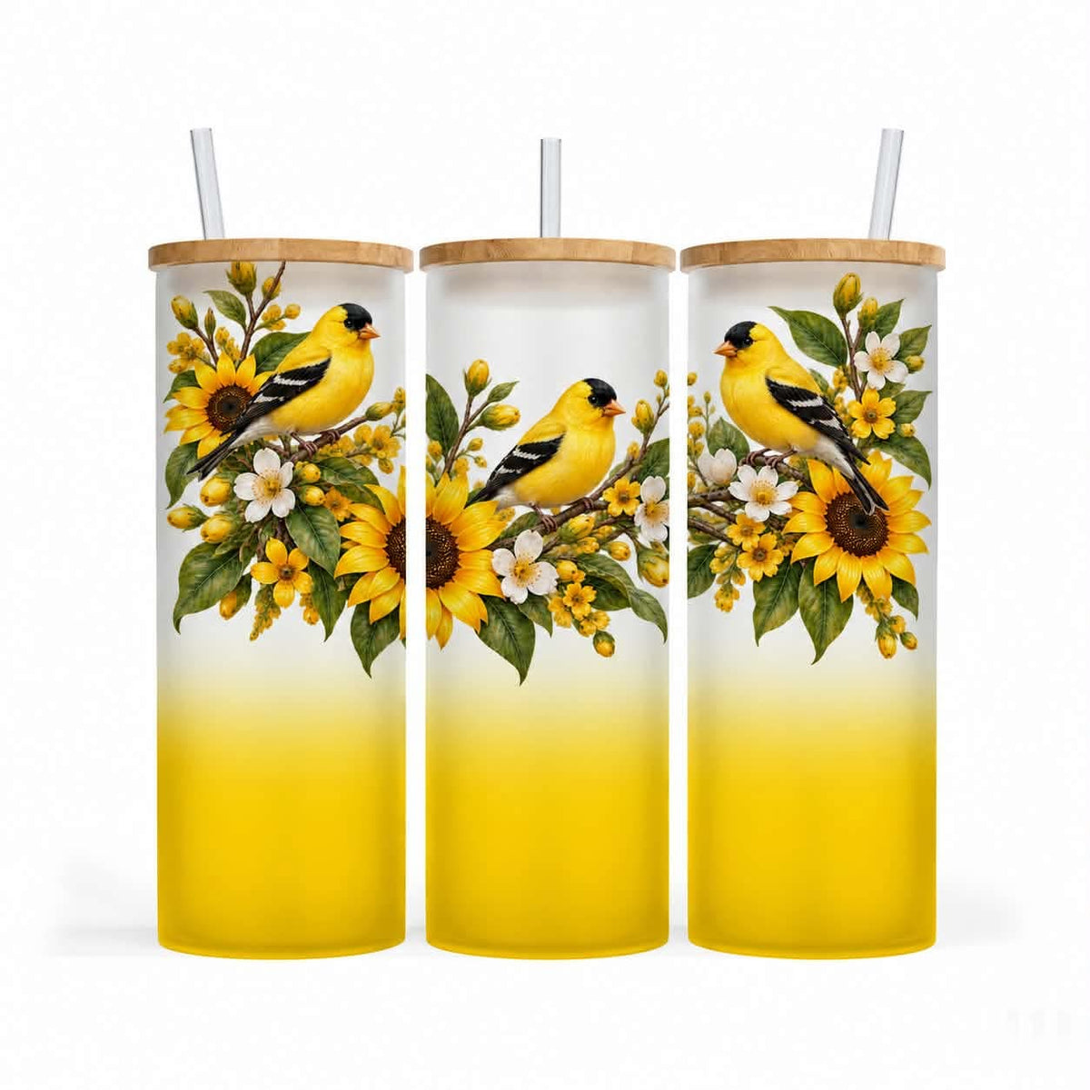 Verre givré 25 oz - Petits oiseaux