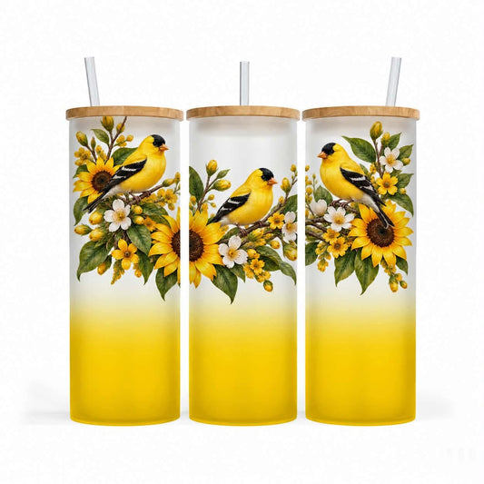 Verre givré 25 oz - Petits oiseaux