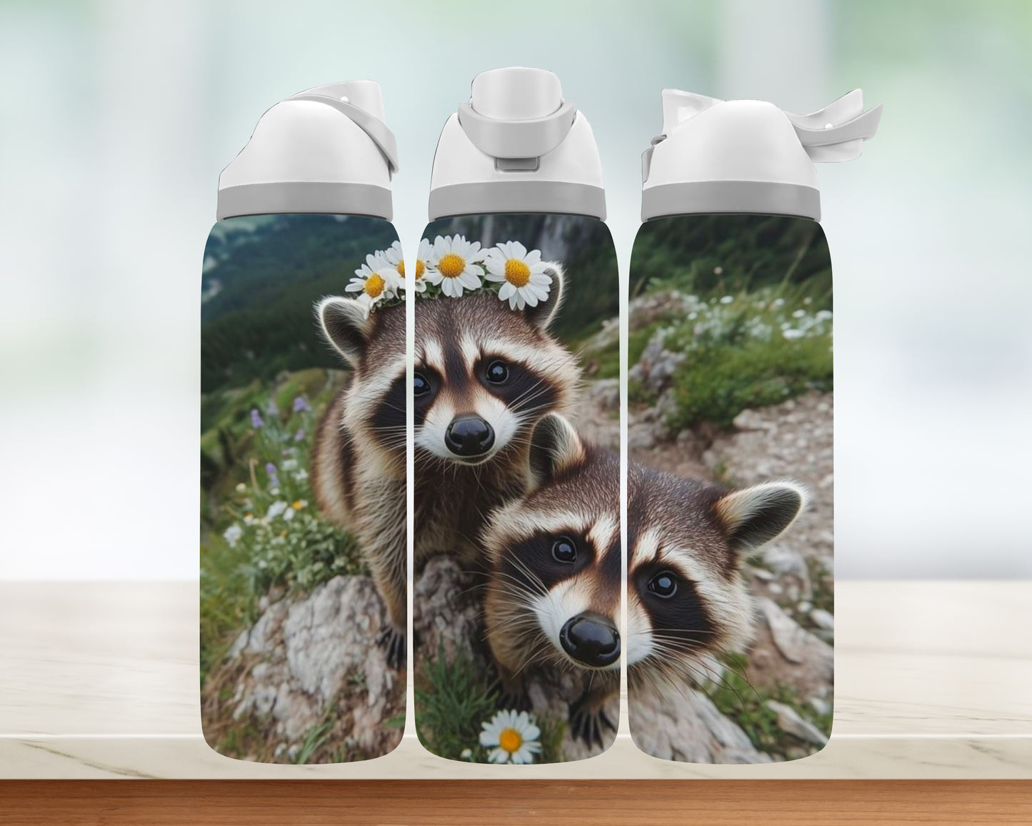Bouteille style Owala - Raton & fleurs