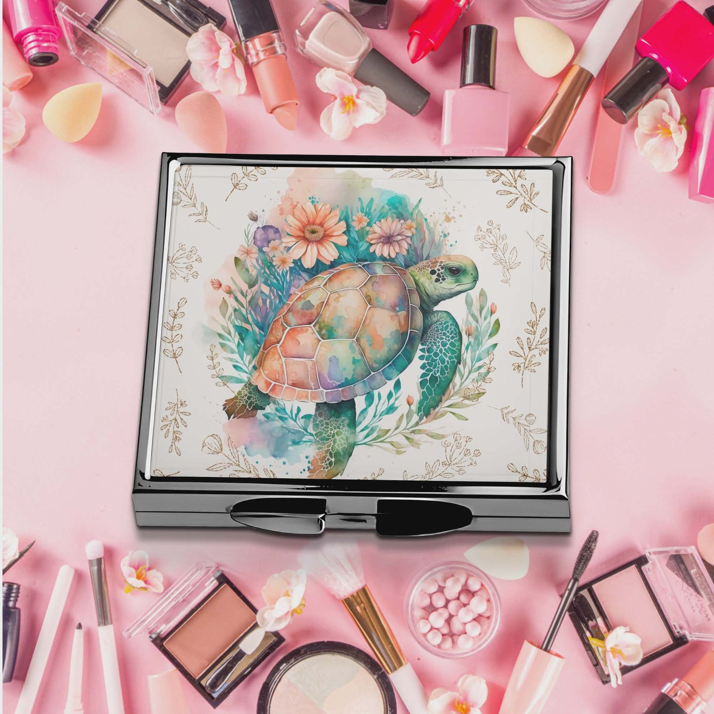 Miroir de poche - Douce tortue