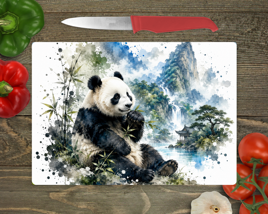 Planche de service - Panda avec paysage