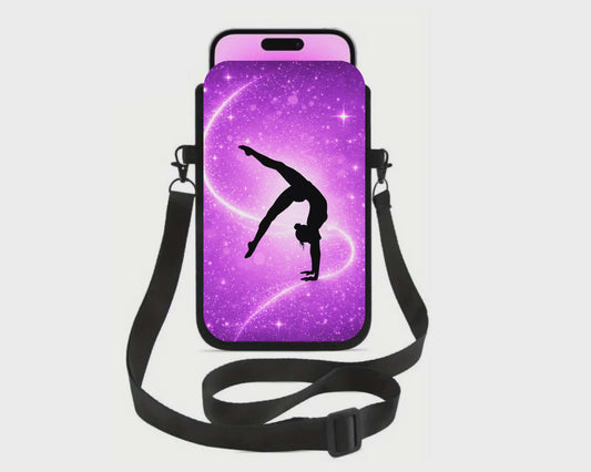 📱 Sac à cellulaire sublimé – Gymnastique Mauve