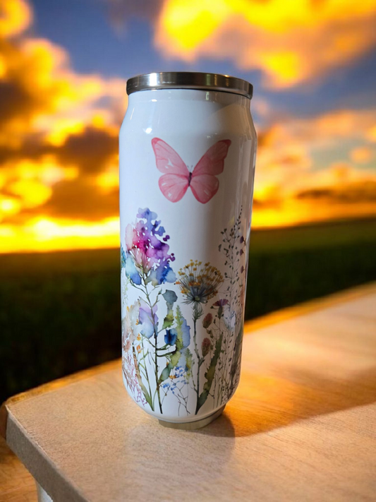 Beer can - Fleurs & Papillons