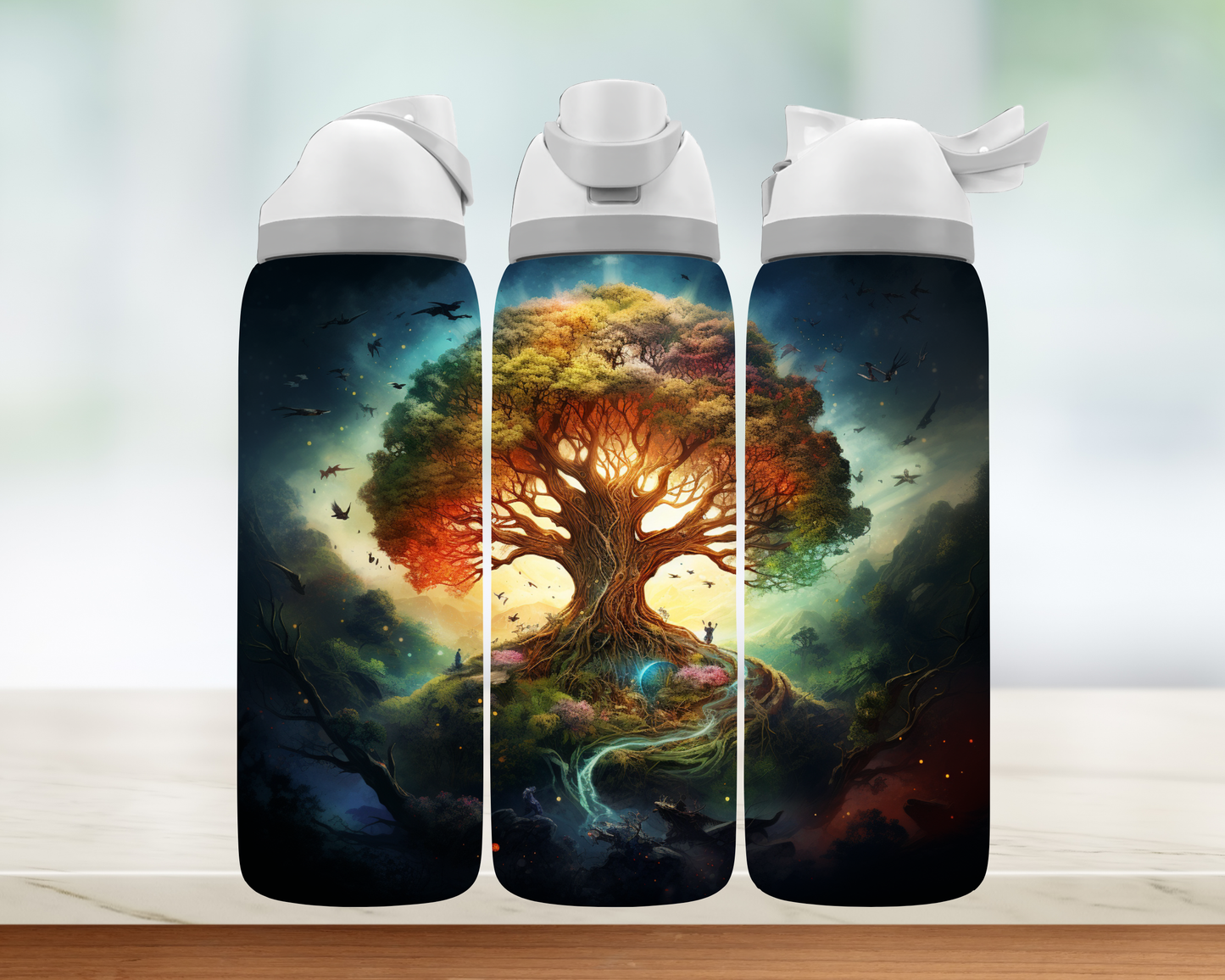 Bouteille style Owala - arbre de vie