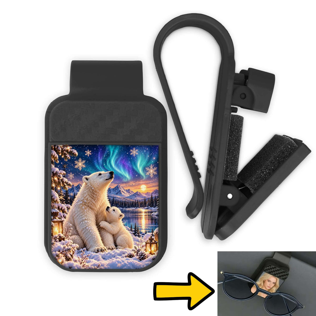 Porte-lunette pour voiture - Ours polaire