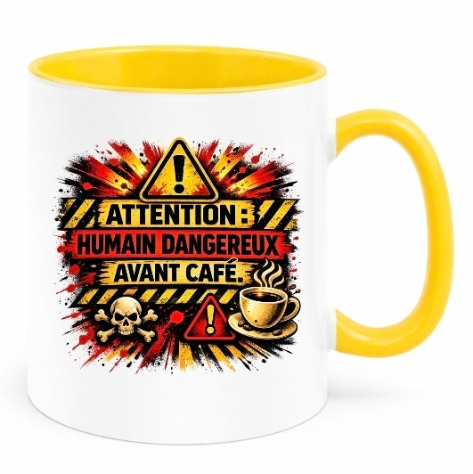 ☕ Tasse à café régulière - Humain Dangereux