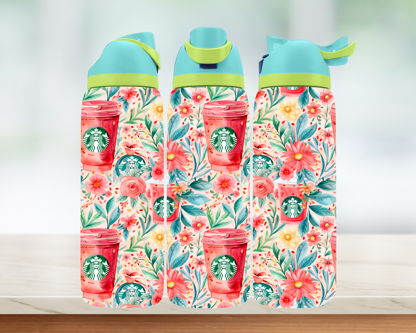 Bouteille style Owala - Café rose