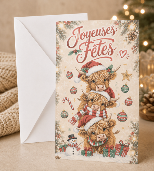 Carton avec enveloppe - Noël