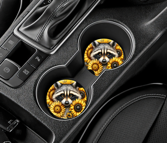 Sous-verre auto - Raton Tournesol