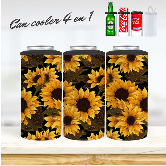 CAN COOLER 4 en 1 - Jolies Tournesols