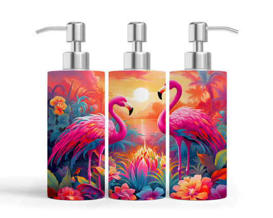 Pompe à savon - flamant