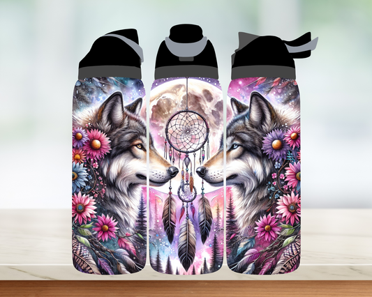 Bouteille style Owala - Loup