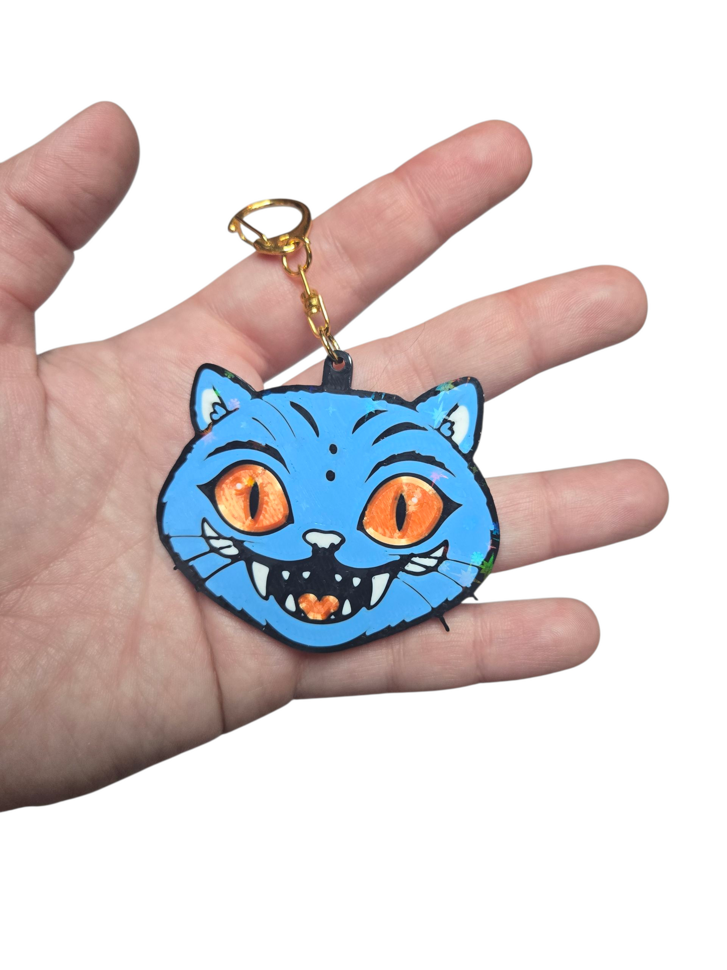 Porte-clé - Chat bleu - Par Printopia