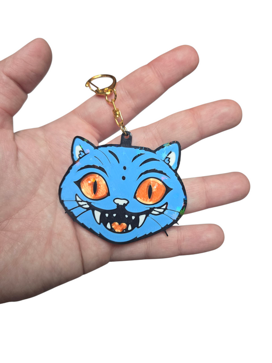 Porte-clé - Chat bleu - Par Printopia